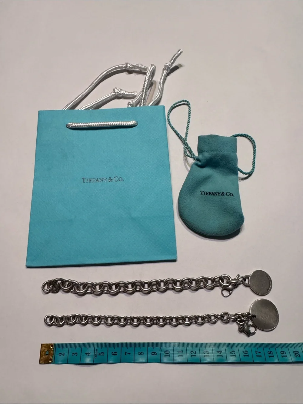 Tiffany & Co. Men’s Silver Link Bracelets Bundle of 2 Y2K